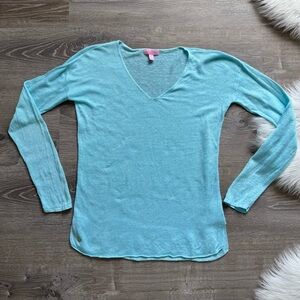 🩵 LILLY PULITZER Blue Long Sleeve Lightweight Sweater